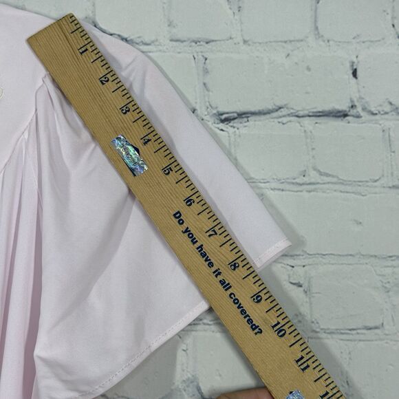 Miss Eileen Nightgown Women Size 1X Pink Mid Length Soft Floral Embroidered - Picture 11 of 13